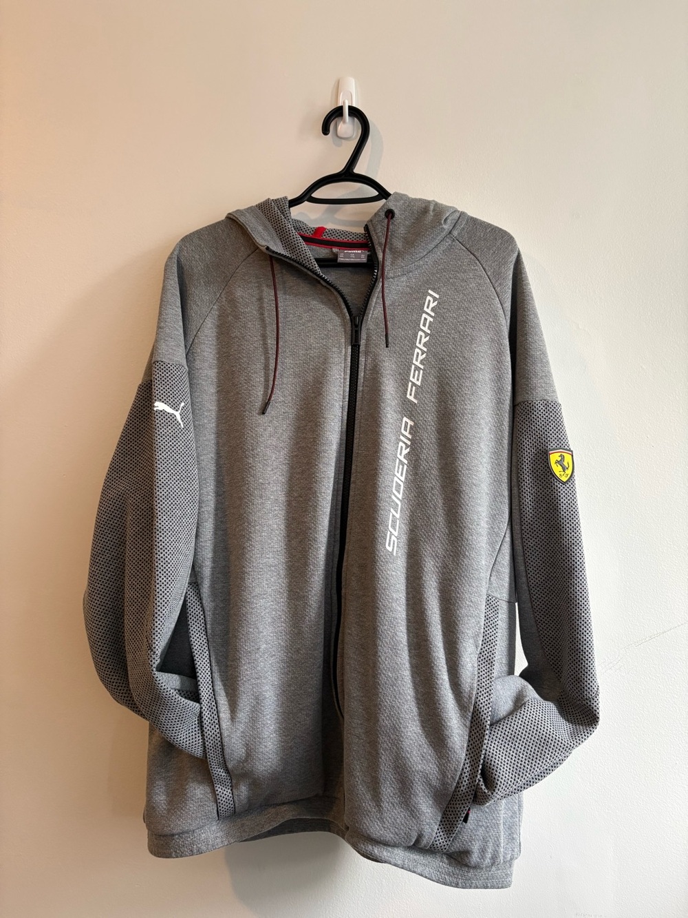 Puma Scuderia Ferrari Gray Full-Zip Hoodie